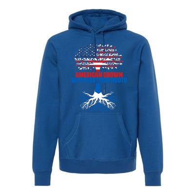 America Scotland Flag Half Scottish Half American Citizen Cute Gift Premium Hoodie