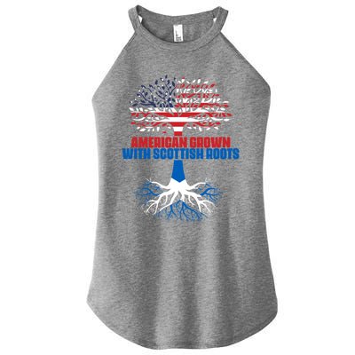 America Scotland Flag Half Scottish Half American Citizen Cute Gift Women’s Perfect Tri Rocker Tank