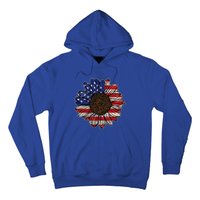 America Sunflower Freedom Flower Independence 4th Of July Gift Hoodie