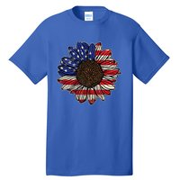 America Sunflower Freedom Flower Independence 4th Of July Gift Tall T-Shirt