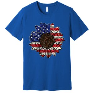 America Sunflower Freedom Flower Independence 4th Of July Gift Premium T-Shirt