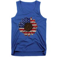 America Sunflower Freedom Flower Independence 4th Of July Gift Tank Top