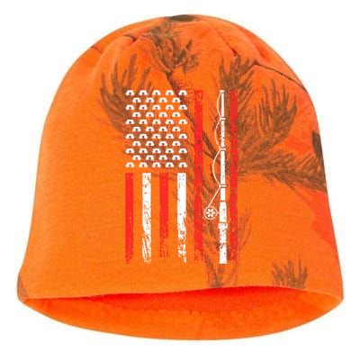 American Sports Flag National Nurses Day Fishing Rod Funny Gift Kati - Camo Knit Beanie