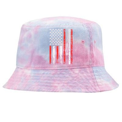 American Sports Flag National Nurses Day Fishing Rod Funny Gift Tie-Dyed Bucket Hat