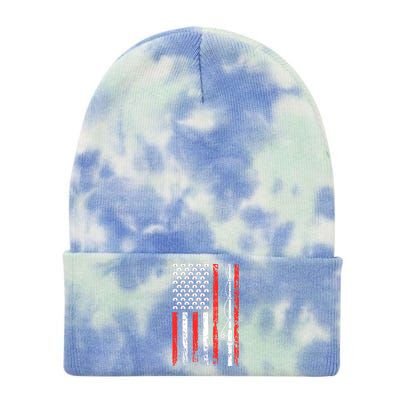 American Sports Flag National Nurses Day Fishing Rod Funny Gift Tie Dye 12in Knit Beanie