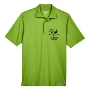 Australian Shepherd Funny Gift Aussie Shepard Funny Gift Men's Origin Performance Pique Polo