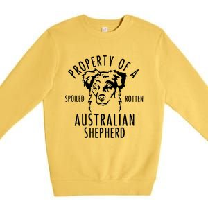 Australian Shepherd Funny Gift Aussie Shepard Funny Gift Premium Crewneck Sweatshirt