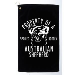 Australian Shepherd Funny Gift Aussie Shepard Funny Gift Platinum Collection Golf Towel