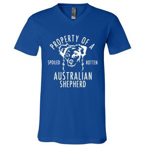 Australian Shepherd Funny Gift Aussie Shepard Funny Gift V-Neck T-Shirt