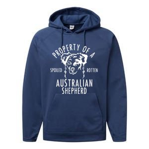 Australian Shepherd Funny Gift Aussie Shepard Funny Gift Performance Fleece Hoodie