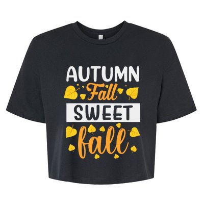 Autumn Sweet Fall Seasonal Graphic Bella+Canvas Jersey Crop Tee