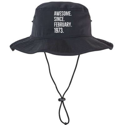 Awesome Since February 1973 Age Birthday Idea Legacy Cool Fit Booney Bucket Hat