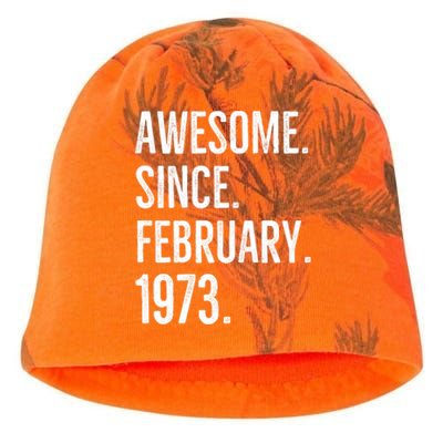 Awesome Since February 1973 Age Birthday Idea Kati - Camo Knit Beanie