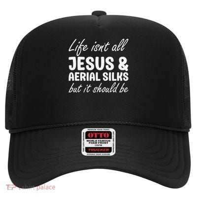 Aerial Silks for or Women I Love Aerial Silks Hobby High Crown Mesh Back Trucker Hat