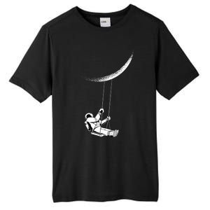 Astronaut Swinging From The Moon Fun Space Meme Gift Tall Fusion ChromaSoft Performance T-Shirt