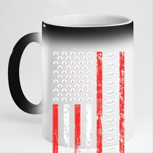 American Sports Flag National Nurses Day Ultimate Frisbee Gift 11oz Black Color Changing Mug