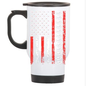 American Sports Flag National Nurses Day Ultimate Frisbee Gift Stainless Steel Travel Mug