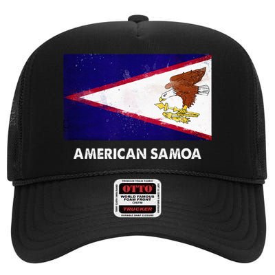 American Samoa Flag American Samoan High Crown Mesh Back Trucker Hat