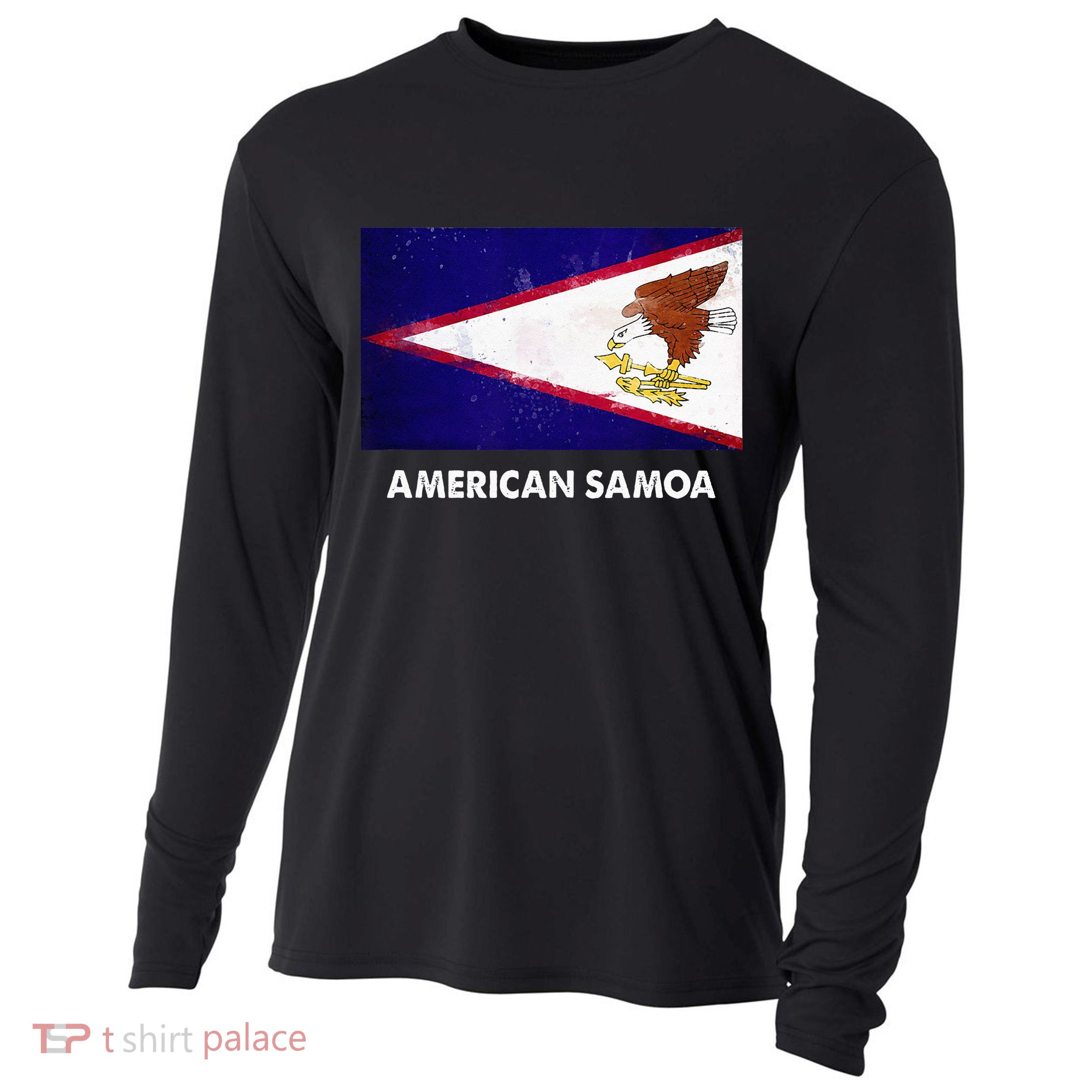 American Samoa Flag American Samoan Cooling Performance Long Sleeve Crew