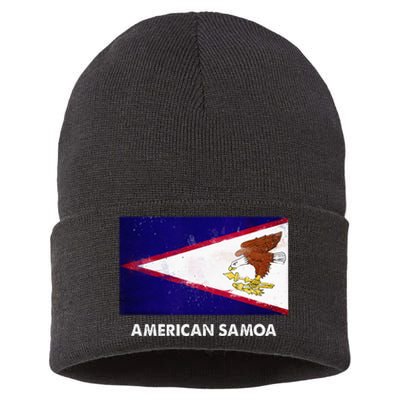 American Samoa Flag American Samoan Sustainable Knit Beanie