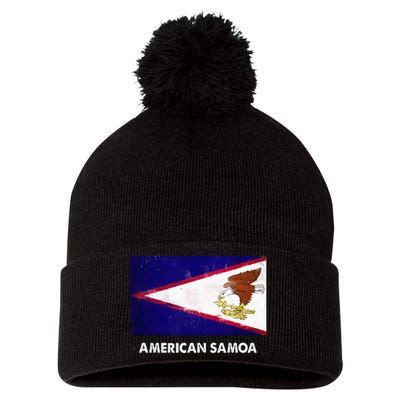 American Samoa Flag American Samoan Pom Pom 12in Knit Beanie