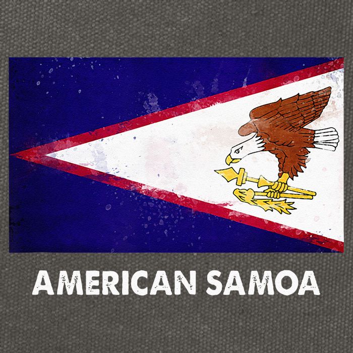 American Samoa Flag American Samoan Cotton Canvas Backpack