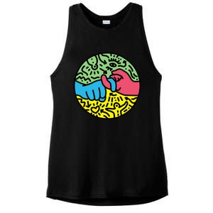 Asl Sign For Friend Pop Art Style Ladies PosiCharge Tri-Blend Wicking Tank