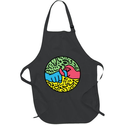 Asl Sign For Friend Pop Art Style Full-Length Apron With Pockets