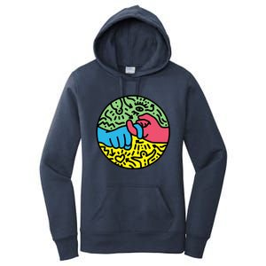 Asl Sign For Friend Pop Art Style Women's Pullover Hoodie