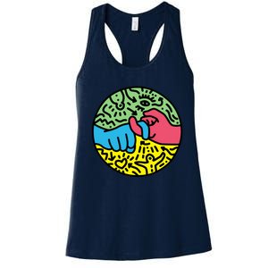 Asl Sign For Friend Pop Art Style Women's Racerback Tank