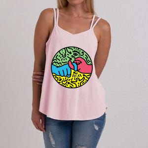 Asl Sign For Friend Pop Art Style Women's Strappy Tank