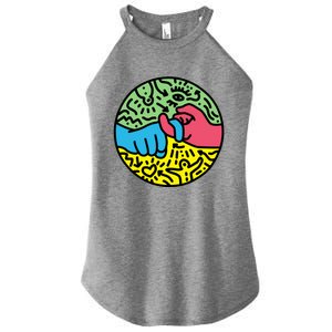 Asl Sign For Friend Pop Art Style Women's Perfect Tri Rocker Tank