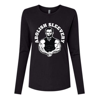 Abolish Sleevery Funny Abraham Lincoln Free The Sleeves Womens Cotton Relaxed Long Sleeve T-Shirt