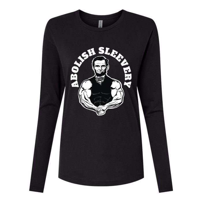 Abolish Sleevery Funny Abraham Lincoln Free The Sleeves Womens Cotton Relaxed Long Sleeve T-Shirt