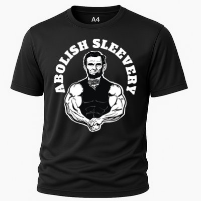 Abolish Sleevery Funny Abraham Lincoln Free The Sleeves Performance Shirt
