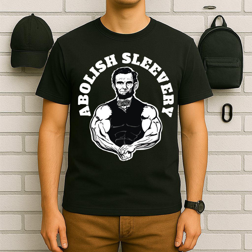 Abolish Sleevery Funny Abraham Lincoln Free The Sleeves T-Shirt