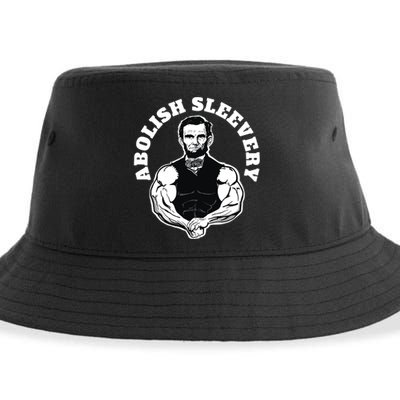 Abolish Sleevery Funny Abraham Lincoln Free The Sleeves Sustainable Bucket Hat