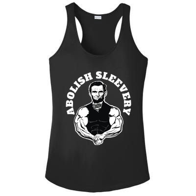 Abolish Sleevery Funny Abraham Lincoln Free The Sleeves Ladies PosiCharge Competitor Racerback Tank