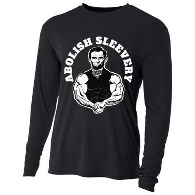 Abolish Sleevery Funny Abraham Lincoln Free The Sleeves Cooling Performance Long Sleeve Crew