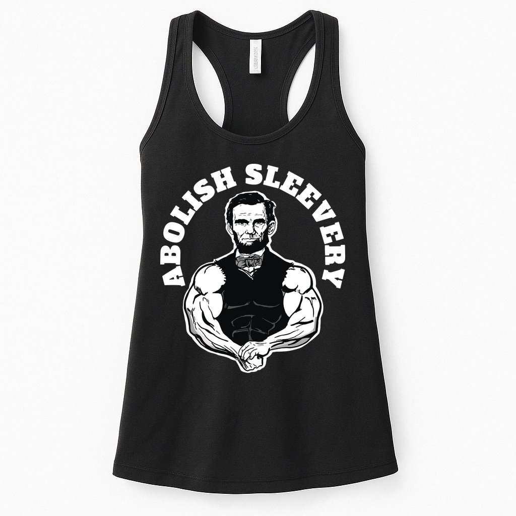 Abolish Sleevery Funny Abraham Lincoln Free The Sleeves Womens Tank Top