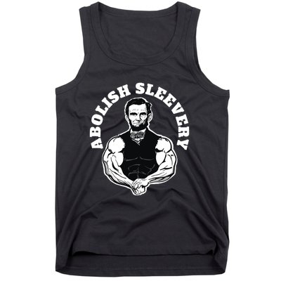 Abolish Sleevery Funny Abraham Lincoln Free The Sleeves Tank Top