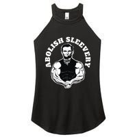 Abolish Sleevery Funny Abraham Lincoln Free The Sleeves Women's Perfect Tri Rocker Tank