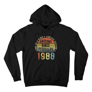 Awesome Since February 1988 35 Years Old 35th Birthday Gifts Hoodie