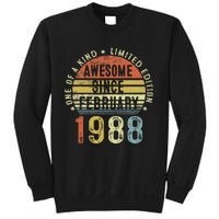 Awesome Since February 1988 35 Years Old 35th Birthday Gifts Sweatshirt