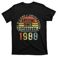 Awesome Since February 1988 35 Years Old 35th Birthday Gifts T-Shirt