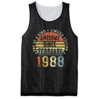 Awesome Since February 1988 35 Years Old 35th Birthday Gifts Mesh Reversible Basketball Jersey Tank