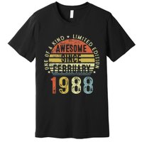 Awesome Since February 1988 35 Years Old 35th Birthday Gifts Premium T-Shirt