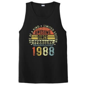 Awesome Since February 1988 35 Years Old 35th Birthday Gifts PosiCharge Competitor Tank