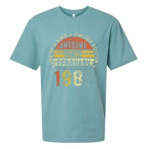 Awesome Since February 1988 35 Years Old 35th Birthday Gifts Sueded Cloud Jersey T-Shirt