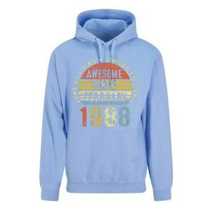 Awesome Since February 1988 35 Years Old 35th Birthday Gifts Unisex Surf Hoodie